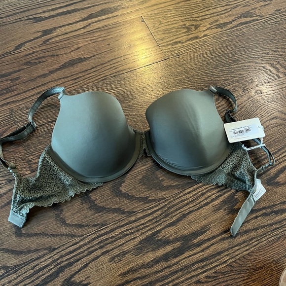 NEW Bare Necessities size 30DD geo lace moulded cup bra in olive - Picture 4 of 8